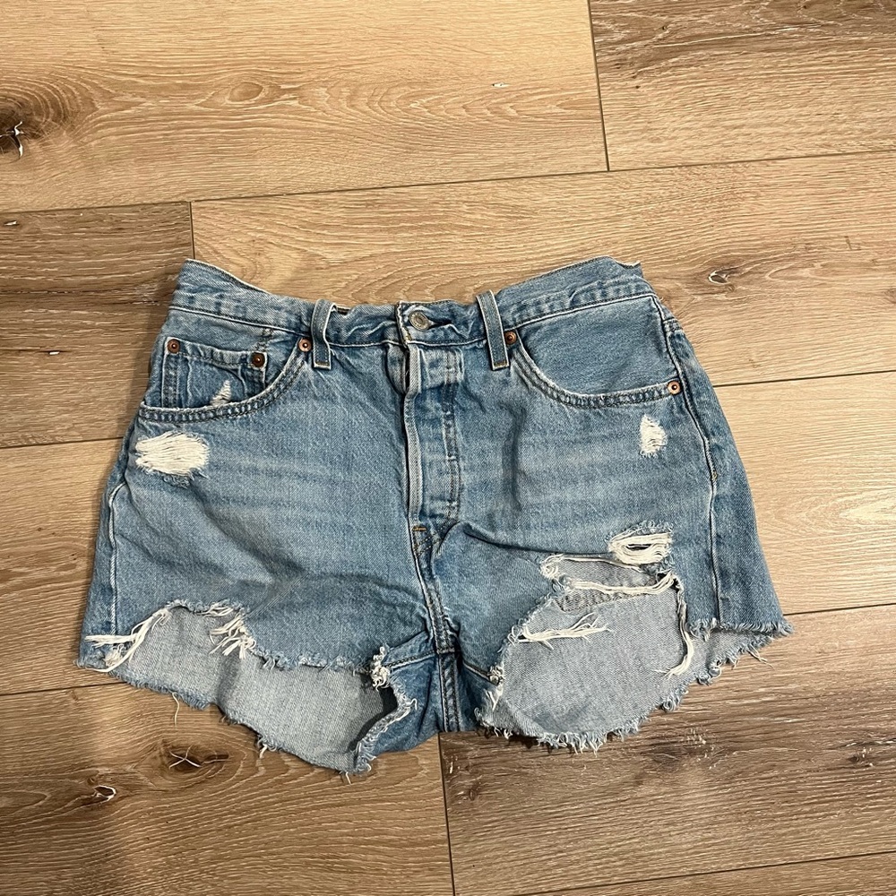 Levi 501 Women’s Distressed Denim Shorts